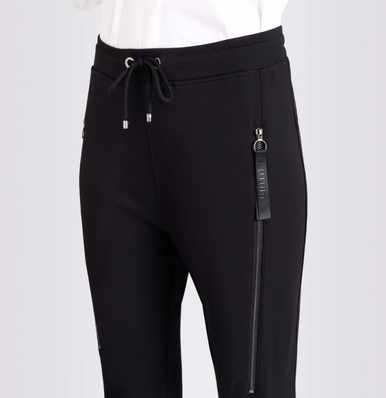 MAC JEANS - FUTURE, Stretch ribbon schwarz