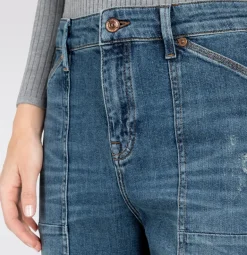 MAC JEANS - IOWA, Auth. comfort vintage denim blau