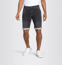MAC JEANS - Jogn Bermuda, Light Sweat Denim grau4