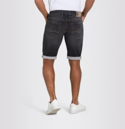 MAC JEANS - Jogn Bermuda, Light Sweat Denim grau4