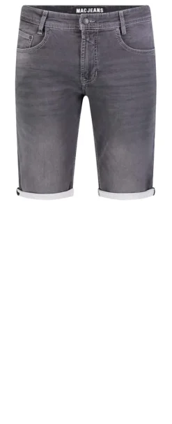 MAC JEANS - Jogn Bermuda, Light Sweat Denim grau4