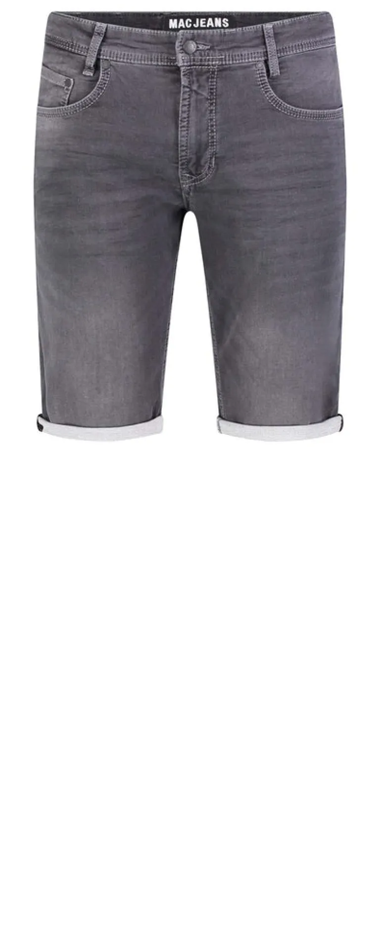 MAC JEANS - Jogn Bermuda, Light Sweat Denim grau4