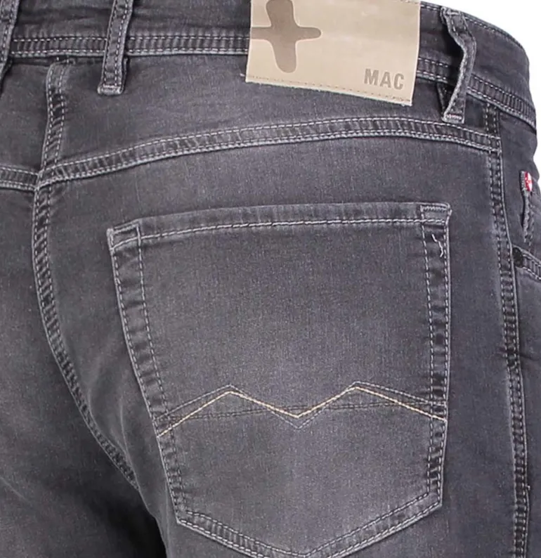 MAC JEANS - Jogn Bermuda, Light Sweat Denim grau4