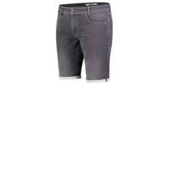 MAC JEANS - Jogn Bermuda, Light Sweat Denim grau4