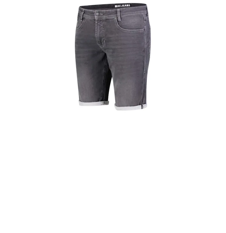 MAC JEANS - Jogn Bermuda, Light Sweat Denim grau4