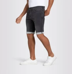 MAC JEANS - Jogn Bermuda, Light Sweat Denim grau4