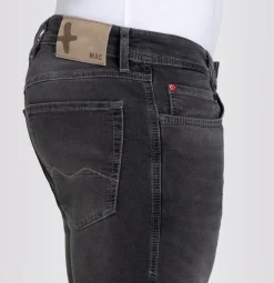 MAC JEANS - Jogn Bermuda, Light Sweat Denim grau4