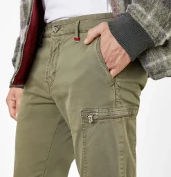 MAC JEANS - Lennox Cargo , Canvas Stretch grün