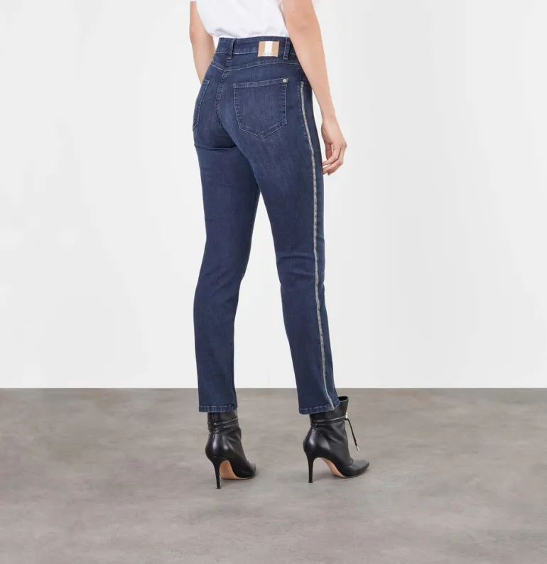 MAC JEANS - MELANIE glam galloon, PERFECT Fit Forever Denim blau