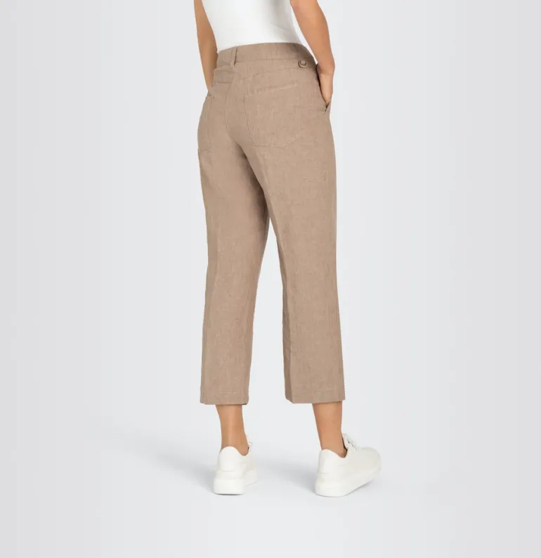 MAC JEANS - NORA, Pure linen braun