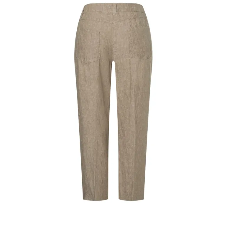 MAC JEANS - NORA, Pure linen braun