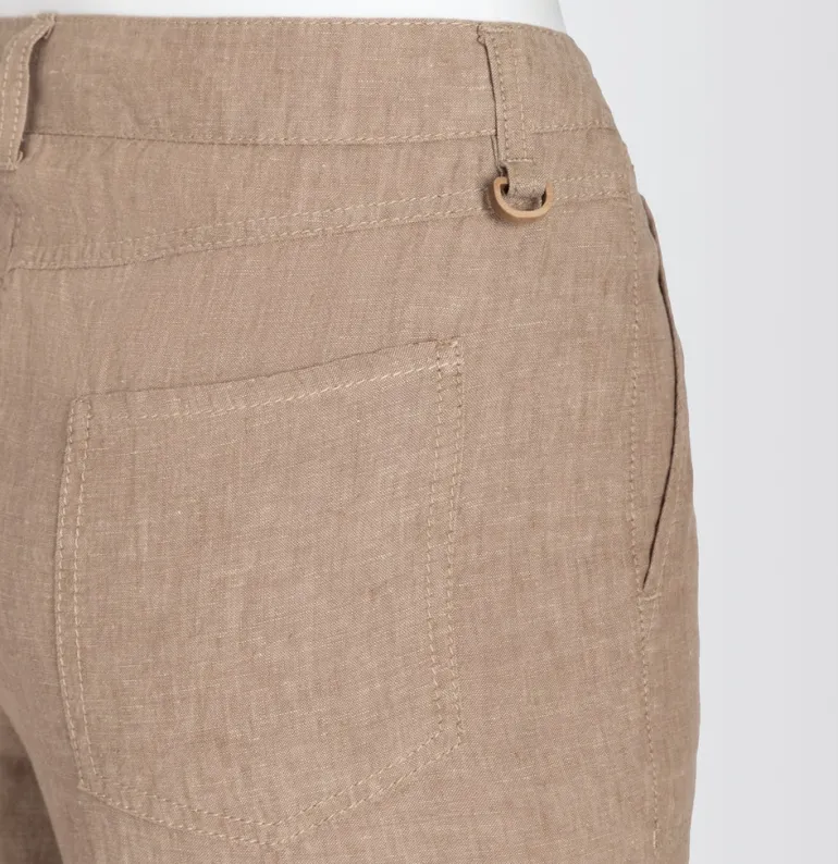 MAC JEANS - NORA, Pure linen braun