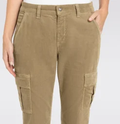 MAC JEANS - RICH CARGO, Baby soft corduroy grün