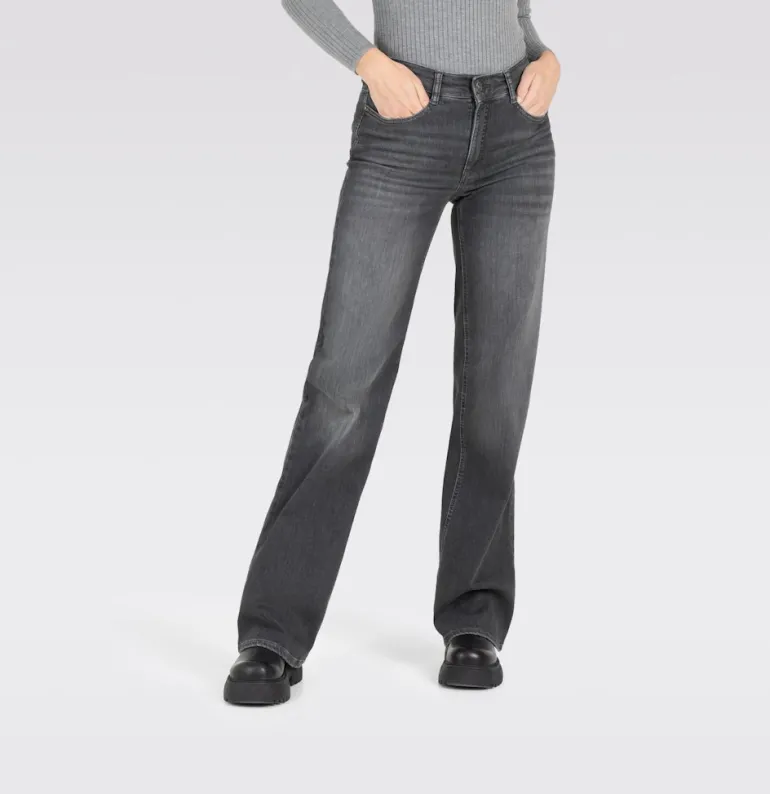 MAC JEANS - WIDE, Authentic Stretch Denim grau