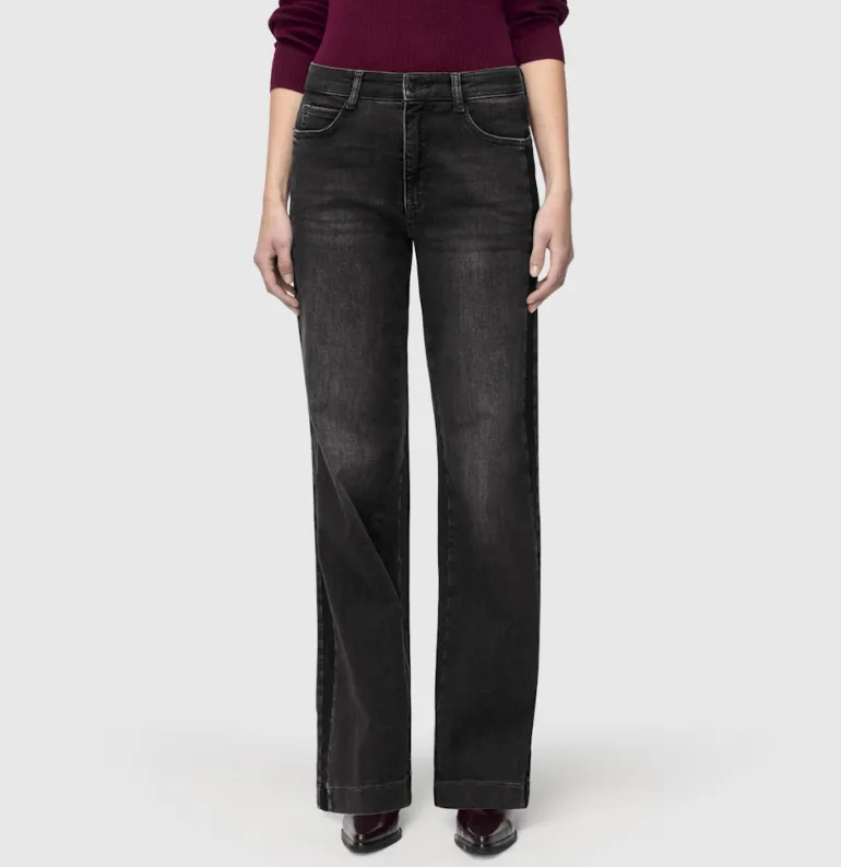 MAC JEANS - WIDE, Authentic Stretch Denim schwarz