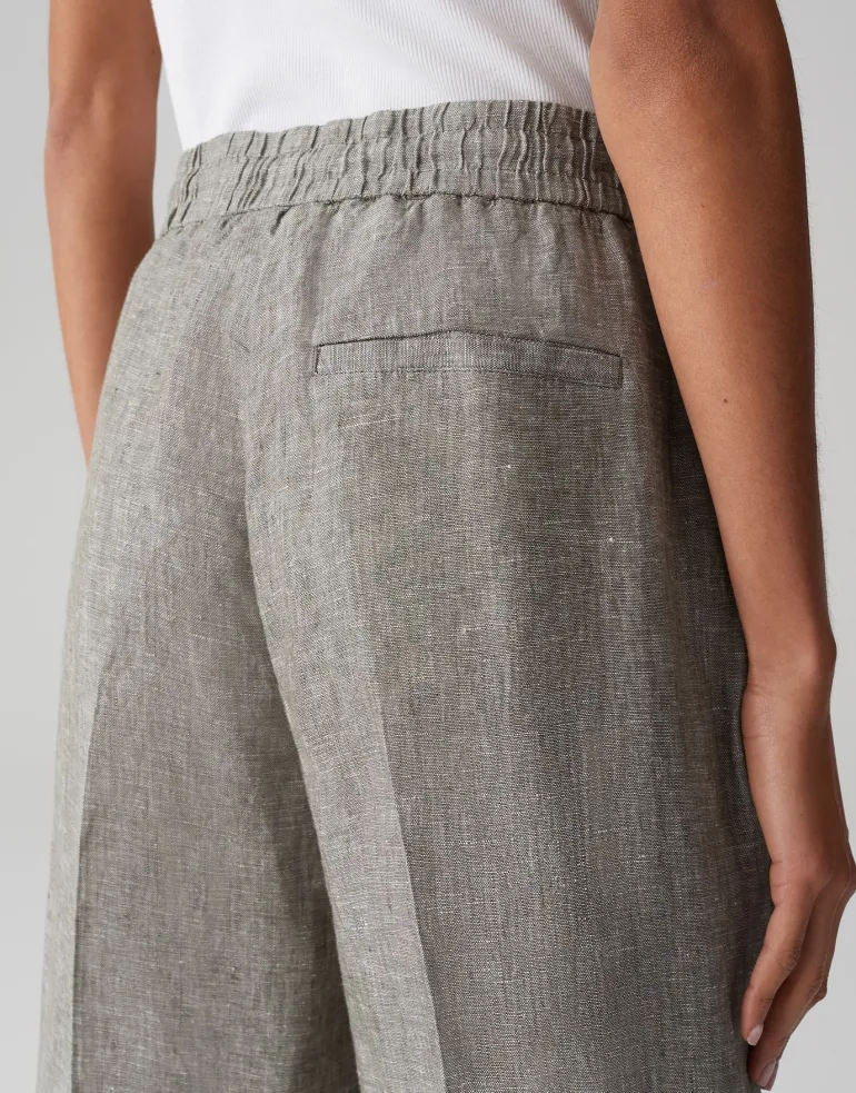 Maikito linen olive leaf