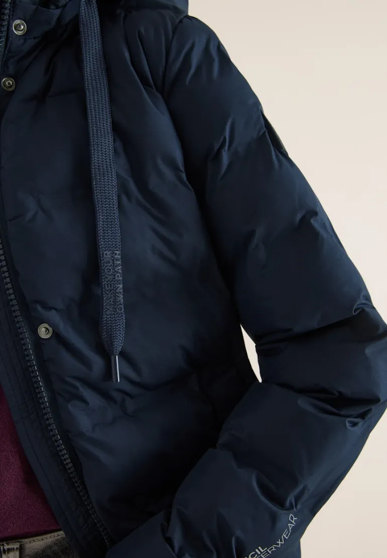 Mantel mit nahtloser Steppung dark navy blue