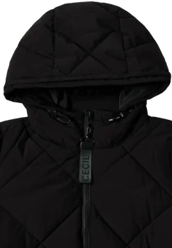 Mantel mit Rucksack Strings black