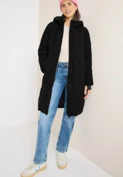 Mantel mit Rucksack Strings black