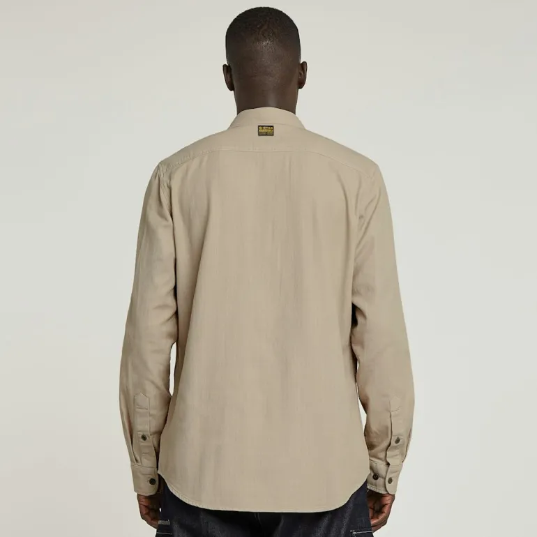 Marine Slim Shirt ls vintage khaki gd