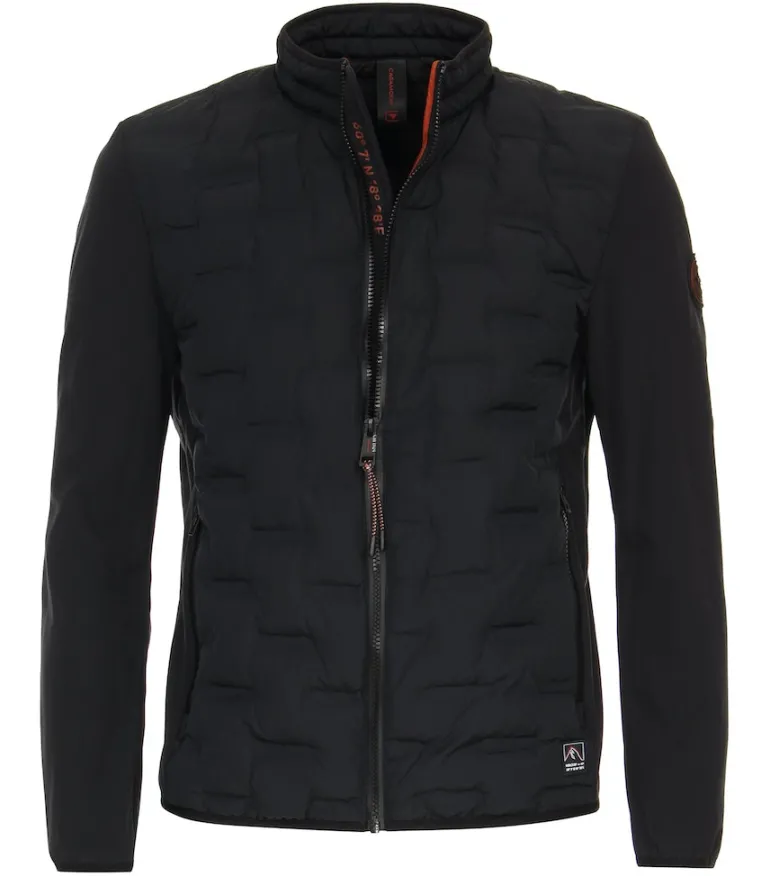 Materialmixjacke blau