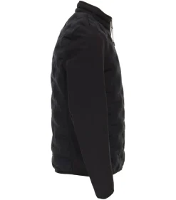Materialmixjacke blau