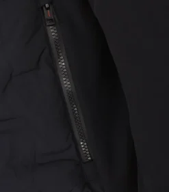 Materialmixjacke blau