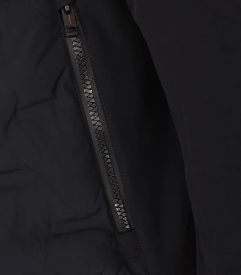 Materialmixjacke blau