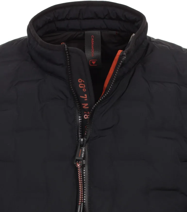 Materialmixjacke blau