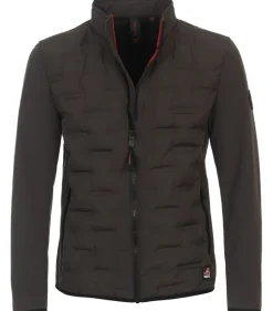 Materialmixjacke grün