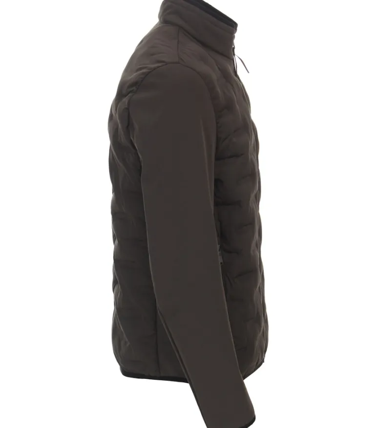 Materialmixjacke grün