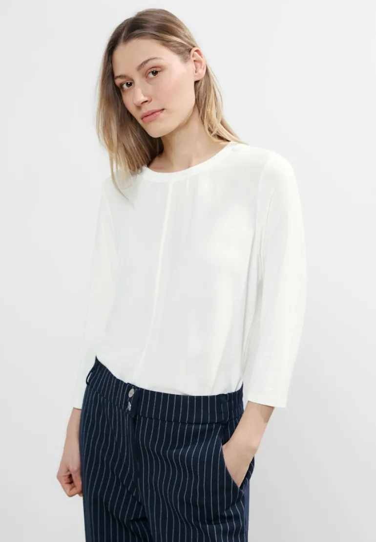 Materialmix Shirt vanilla white