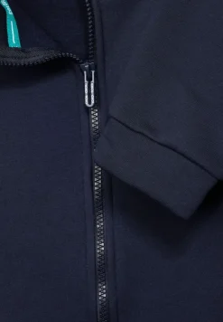 Materialmix Strickjacke deep blue