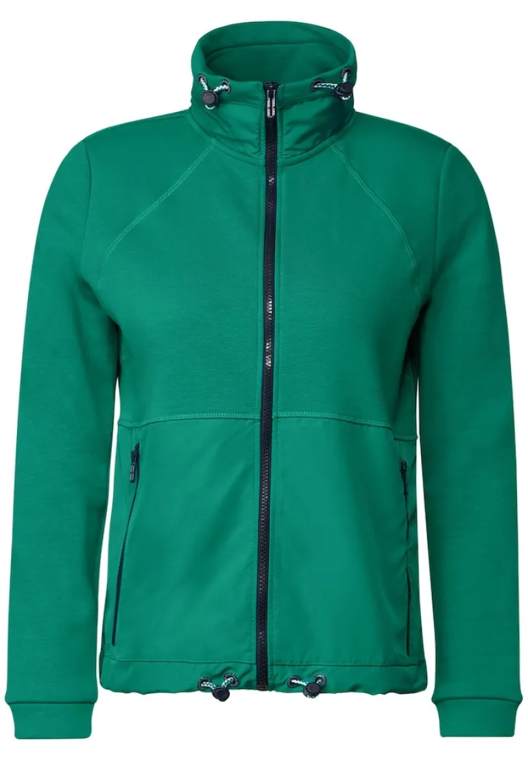 Materialmix Strickjacke smaragd green