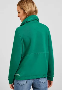 Materialmix Strickjacke smaragd green
