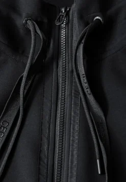 Materialmix Sweatjacke black