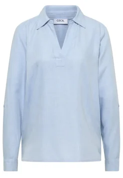 Melange Bluse light sky blue melange