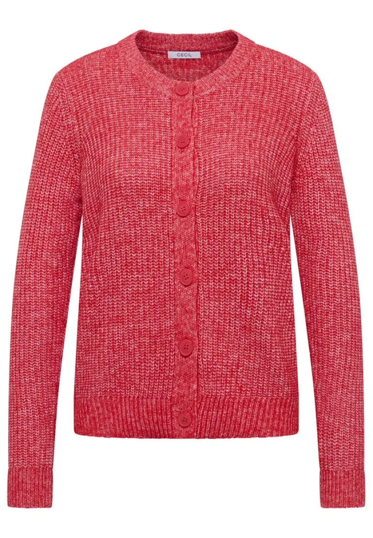 Melange Cardigan fiery red melange