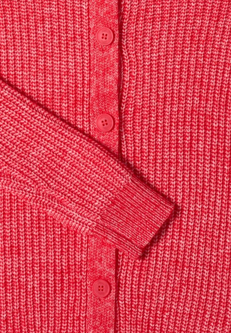 Melange Cardigan fiery red melange