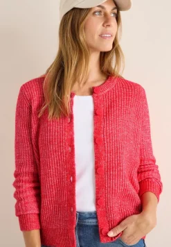 Melange Cardigan fiery red melange