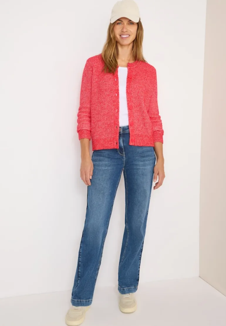Melange Cardigan fiery red melange