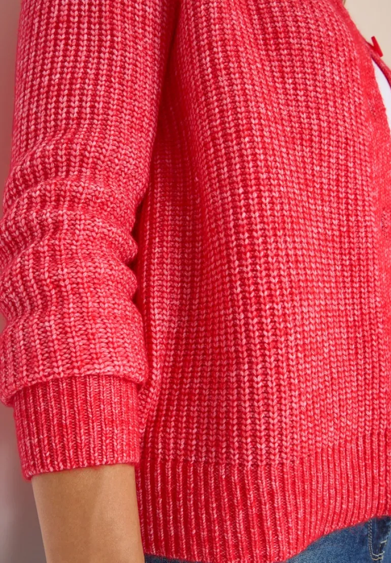 Melange Cardigan fiery red melange