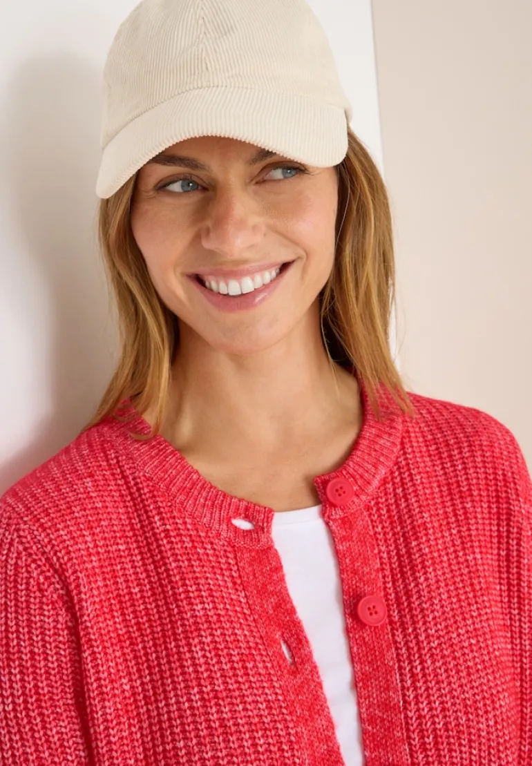 Melange Cardigan fiery red melange