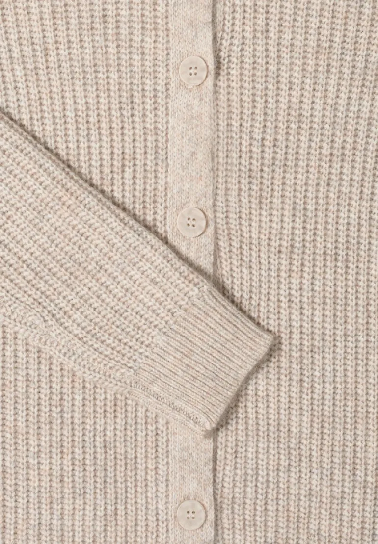 Melange Cardigan toffee cream melange