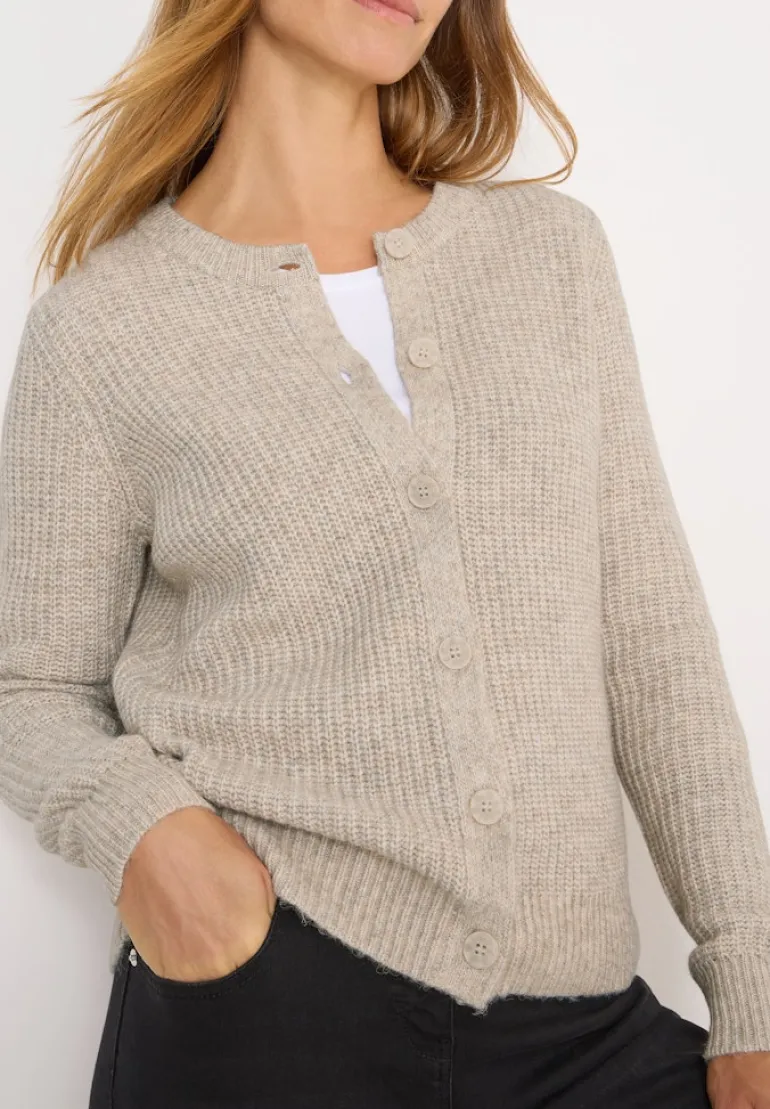 Melange Cardigan toffee cream melange