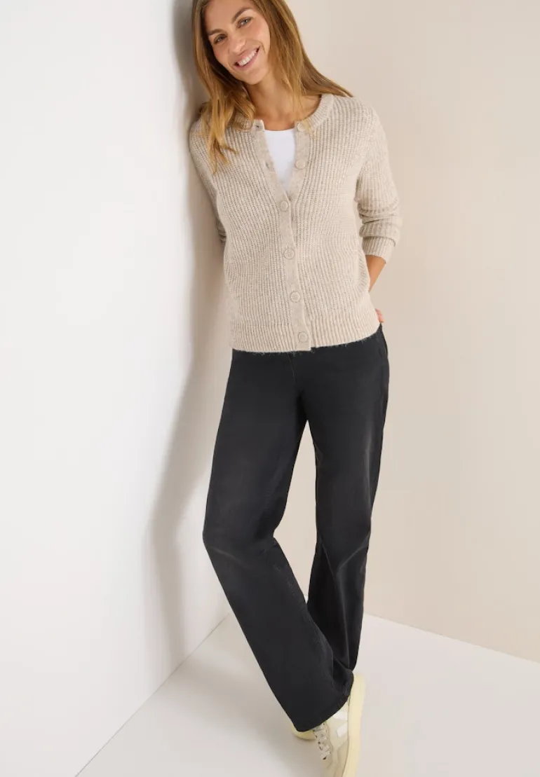 Melange Cardigan toffee cream melange