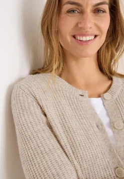 Melange Cardigan toffee cream melange