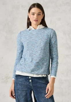 Melange-Shirt multi aqua melange