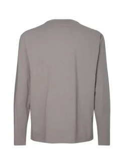 MICRO LOGO LS MOCK NECK T-SHIRT grey asphalt