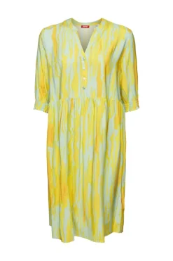 Midikleid mit Print citrus green